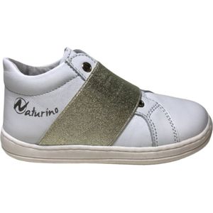 Naturino Mt 26 gouden elastiek lederen sneakers 4701 Wit