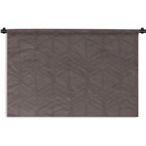 Wandkleed Luxe patroon - Luxe patroon en een donkere achtergrond en bruine lijnen Wandkleed katoen 90x60 cm - Wandtapijt met foto