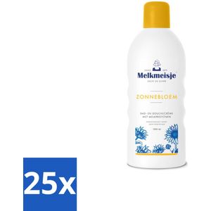 Melkmeisje Bad en Douche Crème Zonnebloem en Melk 1000 ml - Bulkverpakking - 25 stuks
