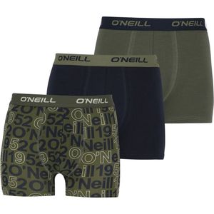 O'Neill - 3-Pack Boxershorts - Maat:XXL - Logo nummers en donkere Kleuren -