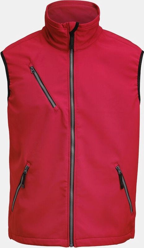 Jobman 7502 Light Softshell Vest Rood maat XS
