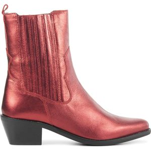 Lina Locchi Cowboylaarzen Dames - Laarzen / Damesschoenen - Leer - L1309 - Rood - Maat 40