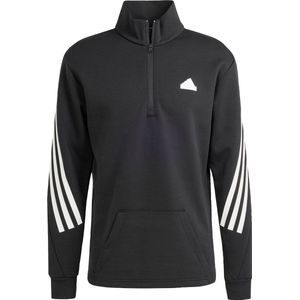 adidas Sportswear Future Icons 3-Stripes Sweatshirt met Halflange Rits - Heren - Zwart- M