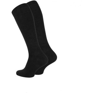 Compressie kniekousen - Zwart - maat 43-46 (L/XL) - Steunkousen - Compressie sokken - Reizen - Sporten - Zwangerschap