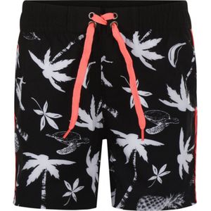 DJ Dutchjeans - Zwembroek - Black - White - Palmbomen - Maat 128