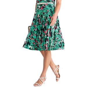 Uitlopende rok met luipaardprint in het midden