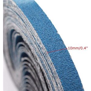 Schuurriemen voor Metalen Slijpen - Pack van 10 stuks 80Grits Blauw - Geschikt voor Power Tool Sander .