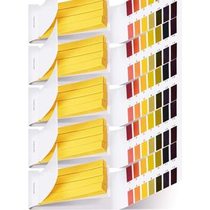 EXCITAT pH testpapier - Lakmoespapier - Meetbereik 1-14 - Geschikt voor het testen van veel alledaagse stoffen (80 vellen/verpakking) - 400 vellen
