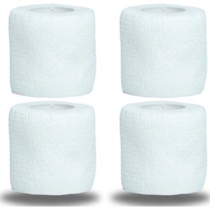 CREATE PERFORMANCE - Voetbal Sokken Tape - Underwrap - Sokwrap - Cohesive Bandage - Sporttape - 4 stuks - Wit