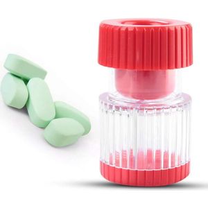 Pillenvergruizer - Pillen vergruizer - Pillenmaler - Tabletvergruizer - Pil crusher - Handmatig - Rood