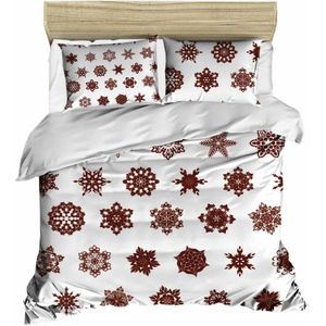 Asir Dubbele dekbedovertrek - Bruin Wit