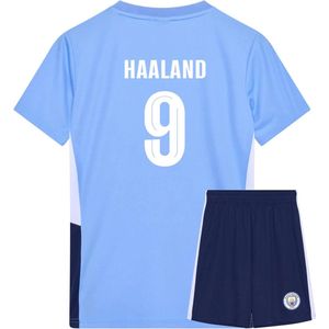 Manchester City Voetbaltenue Haaland - Haaland Tenue Thuis - 2023-2024 - Voetbaltenue Kinderen - Shirt en Broekje - Jongens en Meisjes --128