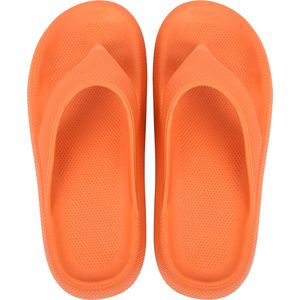 Oranje EK voetbal 2024 WKGeweo Dames Slippers - Badslippers Zwembad - Oranje - Maat 35/36