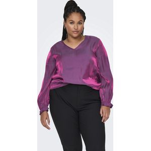 ONLY CARMAKOMA - CARFRITZ V-NECK OP WVN BF - Dames - Blouses