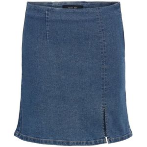 Noisy May - NMDEBBY - Korte Rok - Blauw - 75% Katoen, 18% Polyester, 6% Viscose, 1% Elastaan