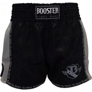 Booster Thaiboks Shorts TBT Pro 4.32 Zwart Grijs Muay Thai Kleding - S