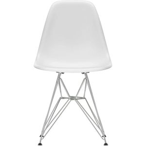 Vitra Eames DSR stoel verchroomd onderstel, White