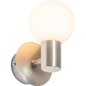QAZQA cederic - Moderne Wandlamp voor buiten - 1 lichts - D 114 mm - Staal - Buitenverlichting