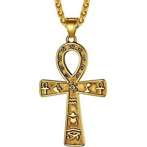 Ankh Talisman Hanger - Oog van Horus - Roestvrijstalen Ketting
