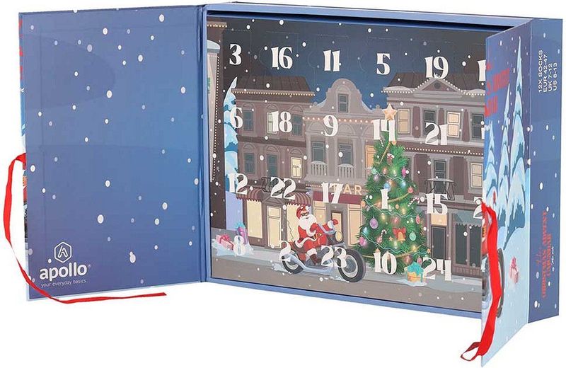 Apollo - Heren Sokken Adventskalender - 12 Paar - Kerst Giftbox