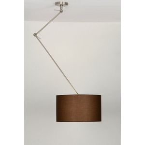 Lumidora Hanglamp 30006 - BRISBANE - E27 - Bruin - Textiel - ⌀ 45 cm