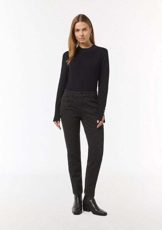 comma - Jeans - Dierenprint - Slanke Pasvorm - Enkellengte
