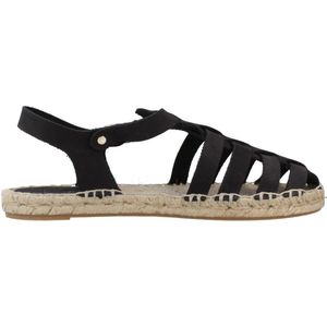 Yellow - Sayda PS - Platte Sandalen - Zwart