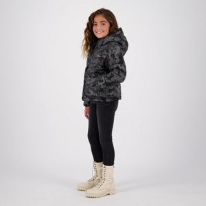 Vingino Gewatteerde Winterjas Tarinke met All Over Print Zwart
