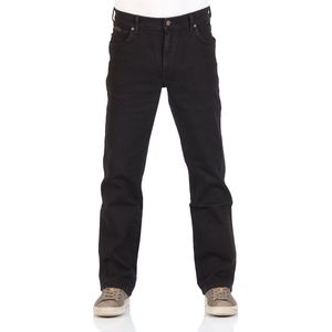 Wrangler Texas Str Heren Regular Fit Jeans Zwart - Maat W48 X L32