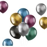 Folat - ballonnen Intense Chrome Assortiment 33 cm - 50 stuks