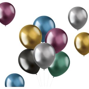 Folat - ballonnen Intense Chrome Assortiment 33 cm - 50 stuks