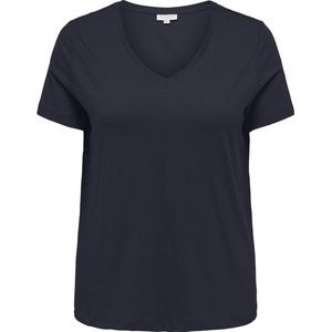 ONLY CARMAKOMA CARBONNIE LIFE S/S V-NECK A-SHAPE TEE Dames T-shirt - Maat S-42/44