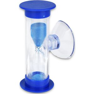 Finnacle - 2x Badkamer/Tandenpoetsen/Douche-Timer-Zandloper-2-Minuten-Blauw