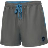 Ladeheid LA-LA40-199-SWS Heren Zwembroek - Zwemshorts - met zijzakken en achterzak - sneldrogend - met binnenslip van mesh - Koordsluiting - Polyester - Grijs - S