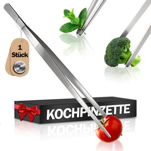 Kookpincet 30 cm van Roestvrij Staal - Puntige Keukenpincet voor Koken, Serveren en Decoreren