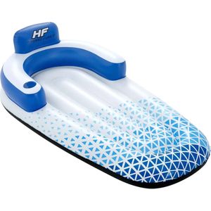 Hydro Force Drijvend Loungebed Float Ligbed Single - 191 x 107 cm - Zwembad Luchtbed - Blauw/Wit