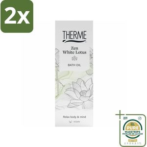 Therme - Zen White Lotus - Badolie - Verzorgend - Verfrissend - 100ml - Voordeelverpakking - 2 stuks - Ontspannen - Wellness