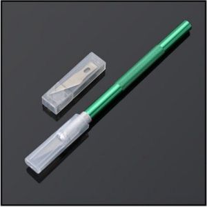 Scalpel Mes Met 5 Mesjes | RVS | Scalpelmesjes | Scalpel Mesjes | Hobbymes | Chirurgisch Mesje | GROEN