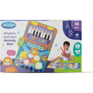 Playgro Rhythm and Jam Melody Muzikale Piano mat - Speelgoed 1 jaar - Interactief babyspeelgoed - Pianomat - Dansmat Jumbo - Baby Speelgoed Muziekinstrument - Interactief speelgoed Baby - Educatief speelgoed - Kraam Cadeau - Speelgoed met geluid