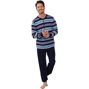 Pastunette Pyjama Easy Stripes - Katoen - Blauw - Maat 3XL