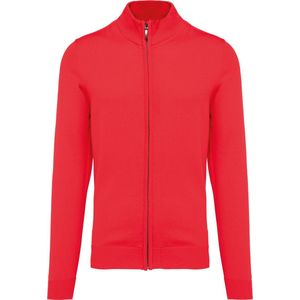 Kariban Heren cardigan met rits K961 - Red - M
