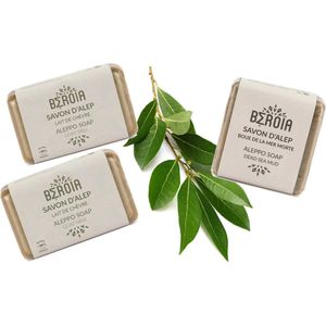 3 stuks COSMOS biologische Aleppo zepen met dode zee modder en geitenmelk - gezicht en lichaam - gevoelige huid 3x100gr