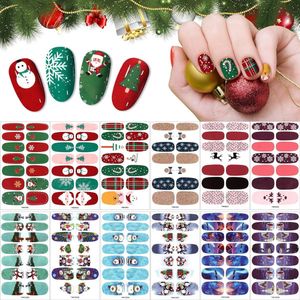 GUAPÀ® Nagelstickers & Nail wraps - Nail Art - Nagel Folie - Kerst Nagelstickers - Glitter Plaknagels - Diverse kleuren Nail Wrap - 12 Vellen Nagelstickers met Kerst vormen