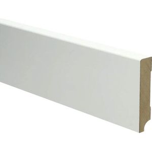 MDF Plint Wit Gegrond - H 9 x D 1,2 x L 240 cm (Set van 3 stuks)