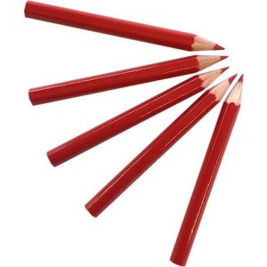 250x Potlood roodschrijvend - Stempotlood 8,75 cm. - verkiezingen - rode potloden - rood potlood - stemmen - roodschrijvende potloden.