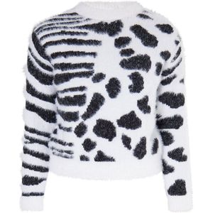 myMo - Gebreide Trui - Wilde Mix van Leeuw en Zebra