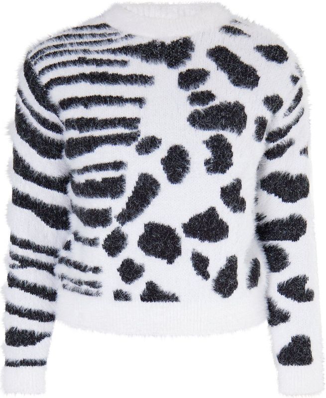 myMo - Gebreide Trui - Wilde Mix van Leeuw en Zebra