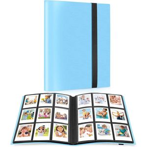 YONO Fotoalbum 360 voor Instant Camera Fotopapier - Fotoboek Geschikt voor Fujifilm Instax Mini 12 / 11 / 9 / 8 / 7s / 25 / 90 / Link / SP-2 / Liplay - Film Polaroid - Kodak - Square en Meer - Blauw