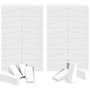 Gsedaox- Latexvrije Cosmeticaspons - Driehoekige Beauty-Blender - Herbruikbare Make-Upsponsjes- 48 stuks-Wit