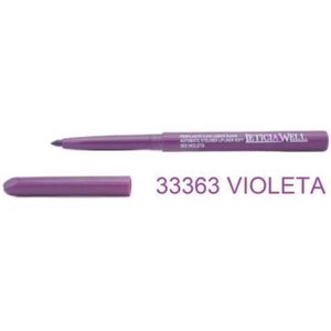 Leticia Well - Paars/Violet Lippotlood en Oogpotlood draaibaar zacht / Automatic Eyeliner Lipliner Soft - Nummer 33363 - 1 stuks